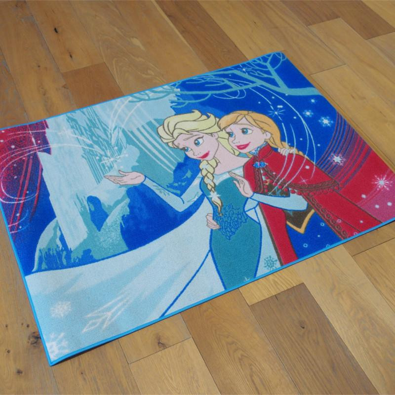 Tapis Disney Enfant - Reine des Neiges : Anna & Elsa, libérées, délivrées - 95x133cm