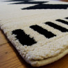 Tapis motif ethnique noir et blanc cassé - 120x170cm - ALASKA