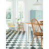 Sol PVC - Echiquier carrelage damier noir et blanc - Iconik Life  - Tarkett - rouleau 4M