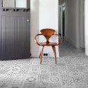 Lame PVC clipsable - carreaux de ciment gris - Collection Deco Tile Click - KALINAFLOOR