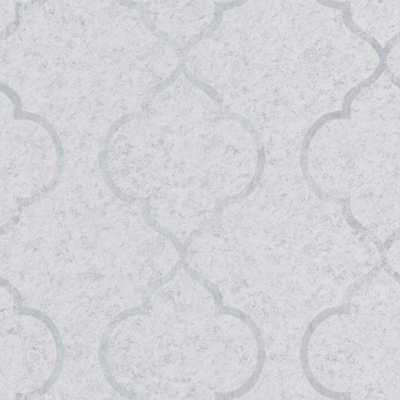 Papier peint Ornement gris clair et argenté - MATERIAL - Caselio - MATE69650000