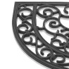 Paillasson demi-lune pour l'extérieur en caoutchouc noir ANTIEK Hamat