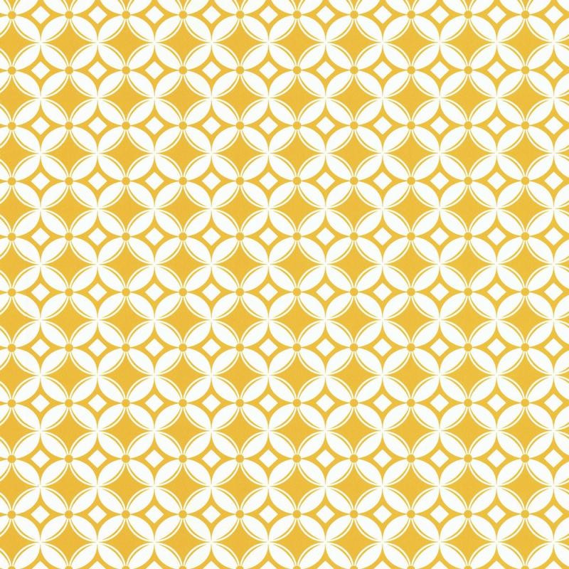 Papier peint carreaux rétro jaune  - Smile - Caselio