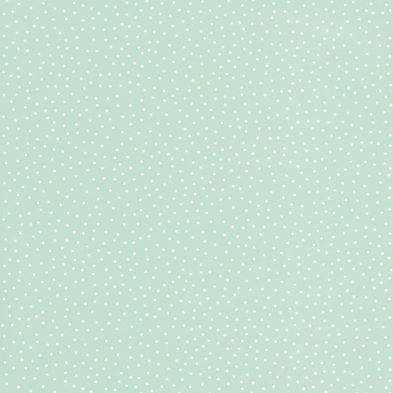 Papier peint Les P'tits Pois vert d'eau - SMILE - Caselio - SMIL69727212