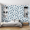 Papier peint vinyle Triangles bleus relief - Hexagone - UGEPA