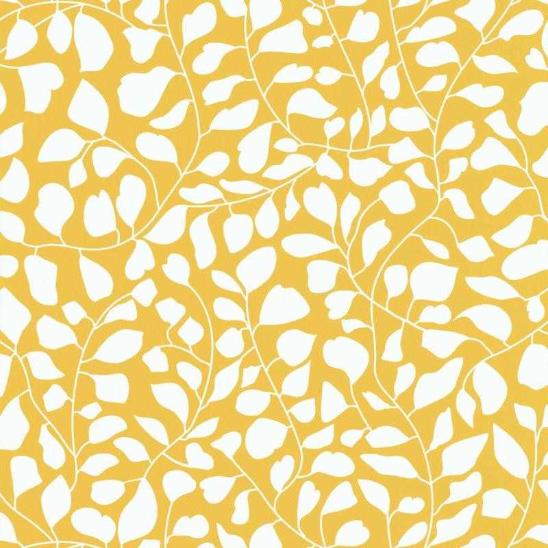 Papier peint lianes en folie, jaune  - Smile - Caselio