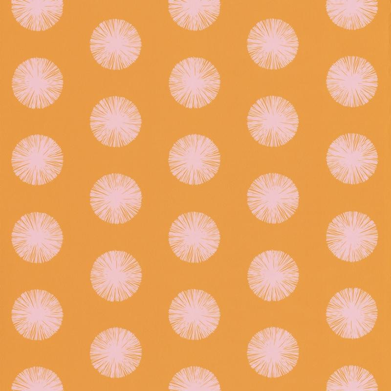 Papier peint pompon orange - Smile - Caselio