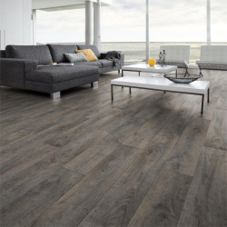 Sol PVC - Factory Pecan parquet gris foncé - Primetex GERFLOR - rouleau 4M