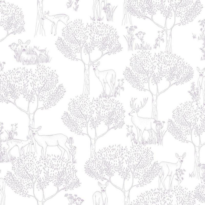 Papier peint Biche violet - PRETTY LILI - Caselio - PRLI69225005