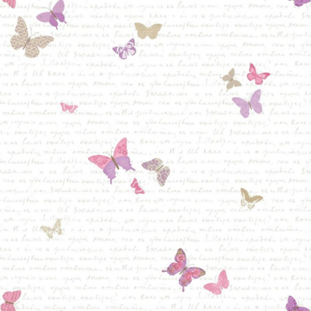 Papier peint Papillons rose et violet - PRETTY LILI - Caselio - PRLI69104050