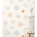 Papier peint Rond Graph orange PRETTY LILI - Caselio - PRLI69243030
