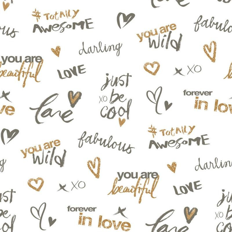 Papier peint Darling or - PRETTY LILI - Caselio - PRLI69142020