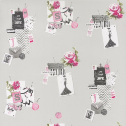 Papier peint Madame rose - PRETTY LILI - Caselio - PRLI69154007