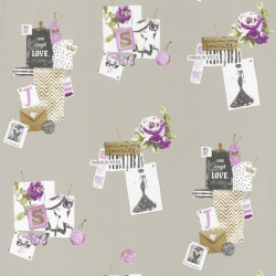 Papier peint Madame violet - PRETTY LILI - Caselio - PRLI69155006