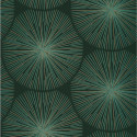 Papier peint Oursin Éclat vert et cuivre - HELSINKI - Casadeco - HELS82047118