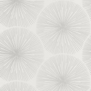 Papier peint Oursin Éclat blanc et taupe argenté  - HELSINKI - Casadeco - HELS82040124