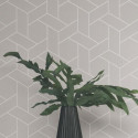Papier peint Focale gris taupe et argenté - HELSINKI - Casadeco - HELS82031103