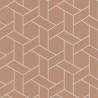 Papier peint Focale terracotta et argenté - HELSINKI - Casadeco - HELS82033106