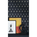 Papier peint Hexacube noir et gris - HELSINKI - Casadeco - HELS82059511