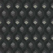 Papier peint Hexacube noir et gris - HELSINKI - Casadeco - HELS82059511