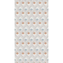 Papier peint Hexacube  taupe, bleu et terracotta - HELSINKI - Casadeco - HELS82051120