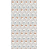 Papier peint Hexacube  taupe, bleu et terracotta - HELSINKI - Casadeco - HELS82051120