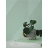 Papier peint Oblique vert et argenté - HELSINKI - Casadeco - HELS82067116