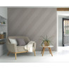 Papier peint Oblique gris taupe et argenté - HELSINKI - Casadeco - HELS82061201 
