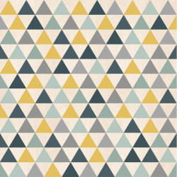 Papier peint Triangles bleu, jaune et gris - GRAPHIQUE - Ugepa - L297-01 / 579701