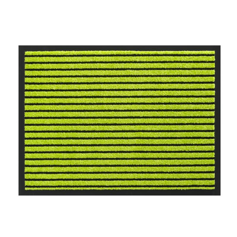 Paillasson / Tapis de propreté rayé TIMELESS citron vert - Hamat