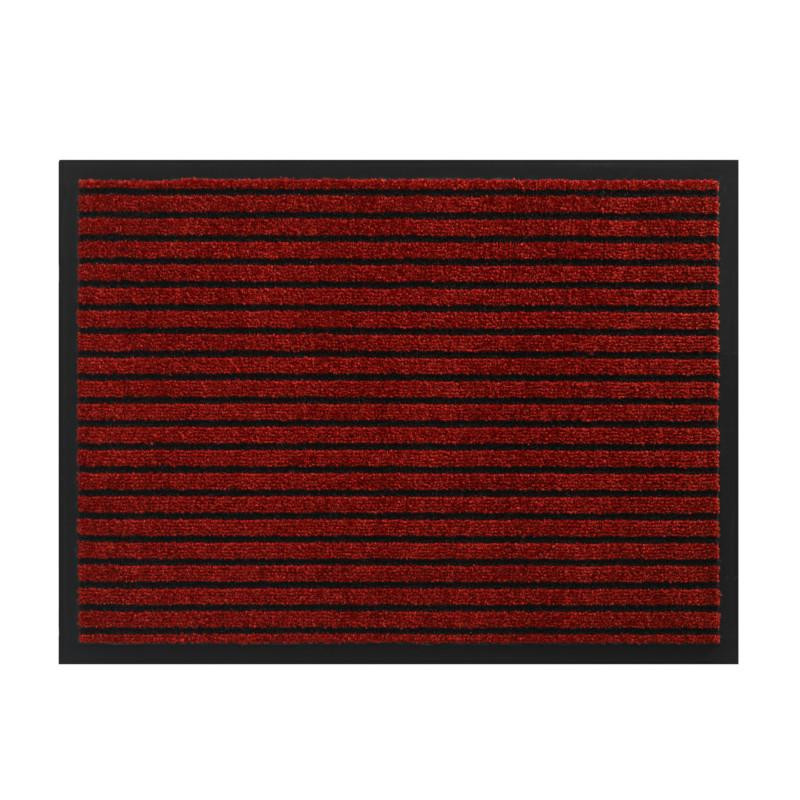Paillasson / Tapis de propreté rayé TIMELESS rouge - Hamat
