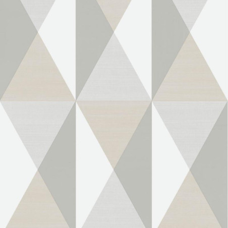 Papier peint Triangles gris et beige - GRAPHIQUE - Ugepa - J679-19/GRA19005
