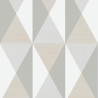 Papier peint motif géométrique Triangles gris et beige - GRAPHIQUE - UGEPA