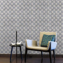 Papier peint Carreau bicolore bleu - RETRO VINTAGE - Lutèce - 51170201 
