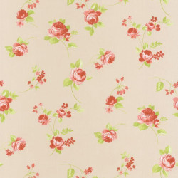 Papier peint Fleur Placée rouge - ASHLEY - Caselio - ASHL69361082