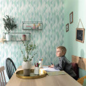 Papier peint Diamond Triangles Bleu – SPACES – Caselio