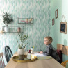 Papier peint Diamond Triangles Bleu – SPACES – Caselio
