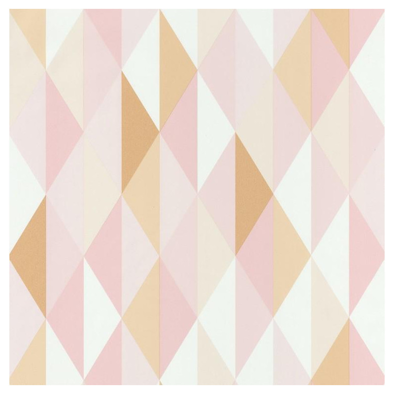 Papier peint Diamond Triangles rose - SPACES - Caselio - SPA100084239