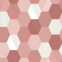 Papier peint Hexagon Rose – SPACES – Caselio