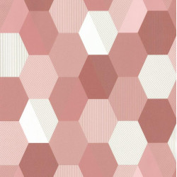 Papier peint Hexagon rose - SPACES - Caselio - SPA100104144