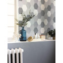 Papier peint Hexagon bleu gris - SPACES - Caselio - SPA100109909