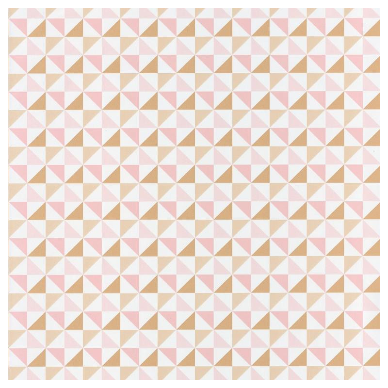 Papier peint Shapes Triangles Rose – SPACES – Caselio