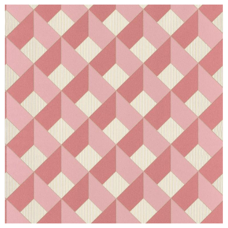  Papier peint Square Triangles Rose – SPACES – Caselio