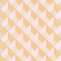 Papier peint Square Losange Rose/Orangé – SPACES – Caselio