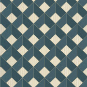 Papier peint Square Losange Bleu foncé – SPACES – Caselio