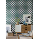 Papier peint Square Losange bleu foncé - SPACES - Caselio - SPA100126062