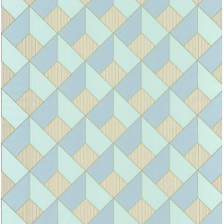 Papier peint Square Losange bleu vert - SPACES - Caselio - SPA100127069