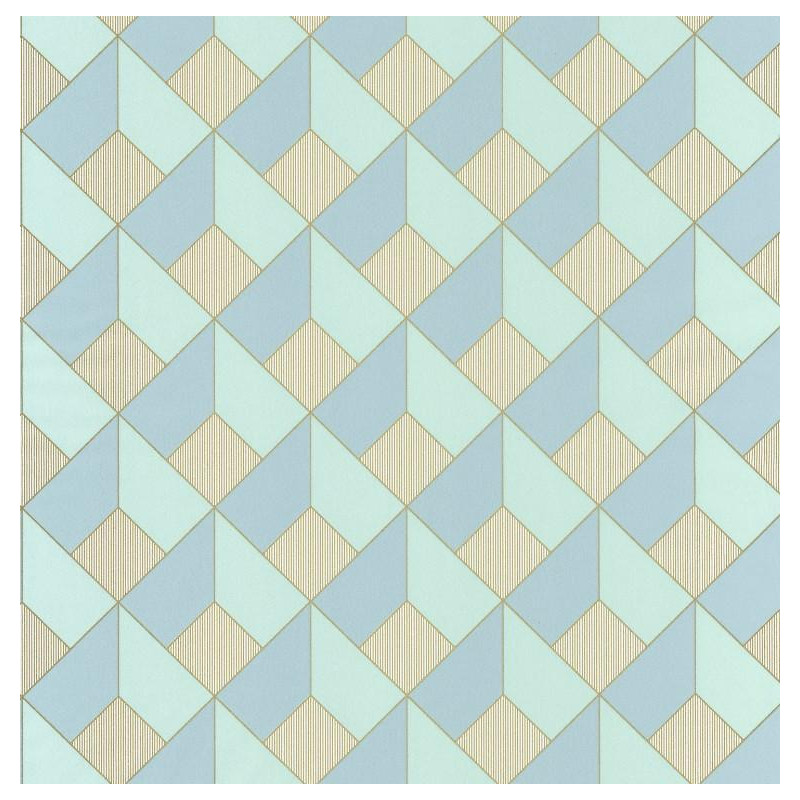 Papier peint Square Losange Bleu/Vert – SPACES – Caselio