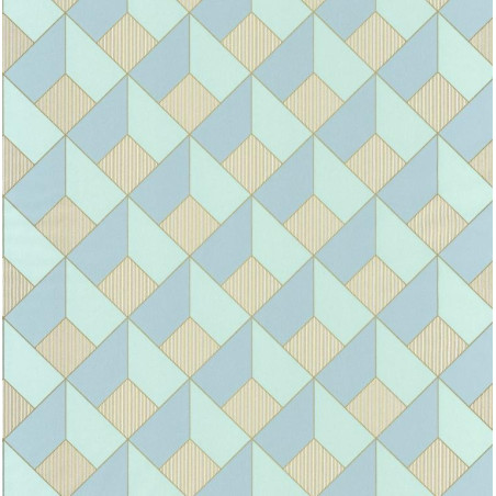 Papier peint Square Losange Bleu/Vert – SPACES – Caselio