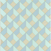 Papier peint Square Losange bleu vert - SPACES - Caselio - SPA100127069